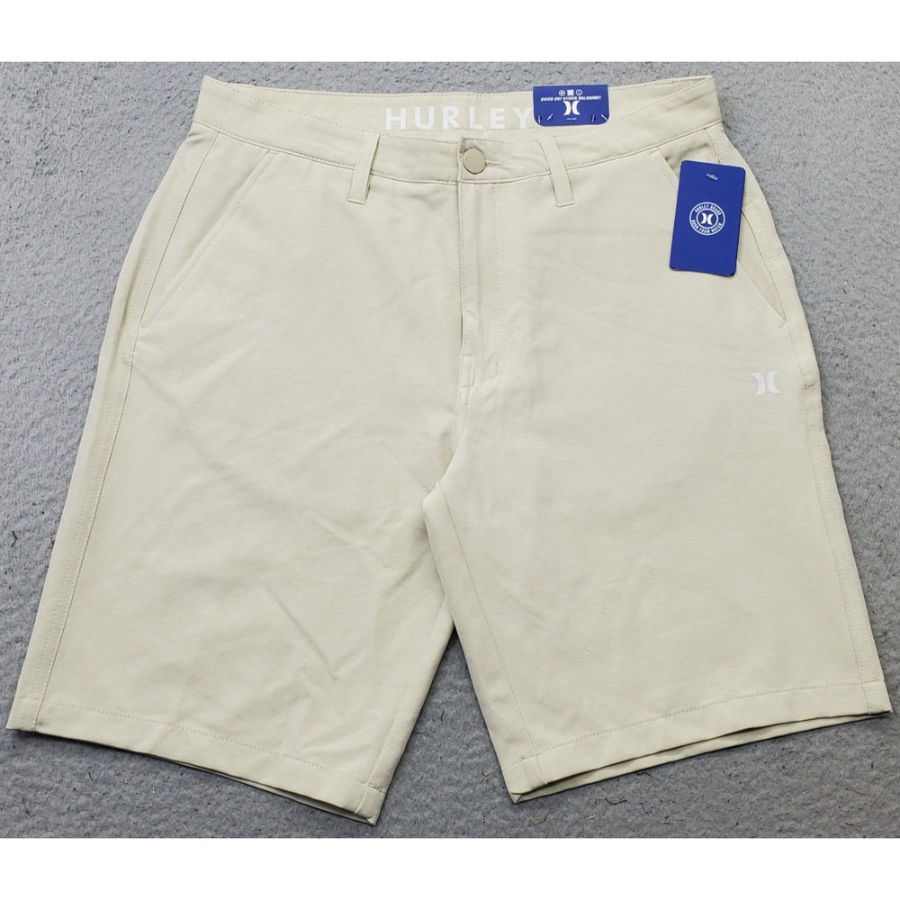 Hurley Quick Dry Hybrid Walkshorts Mens 32 Tan Regular 4-Way Stretch Performance